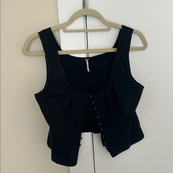Free People Sally Corset Top in Black - Picture 5 of 5